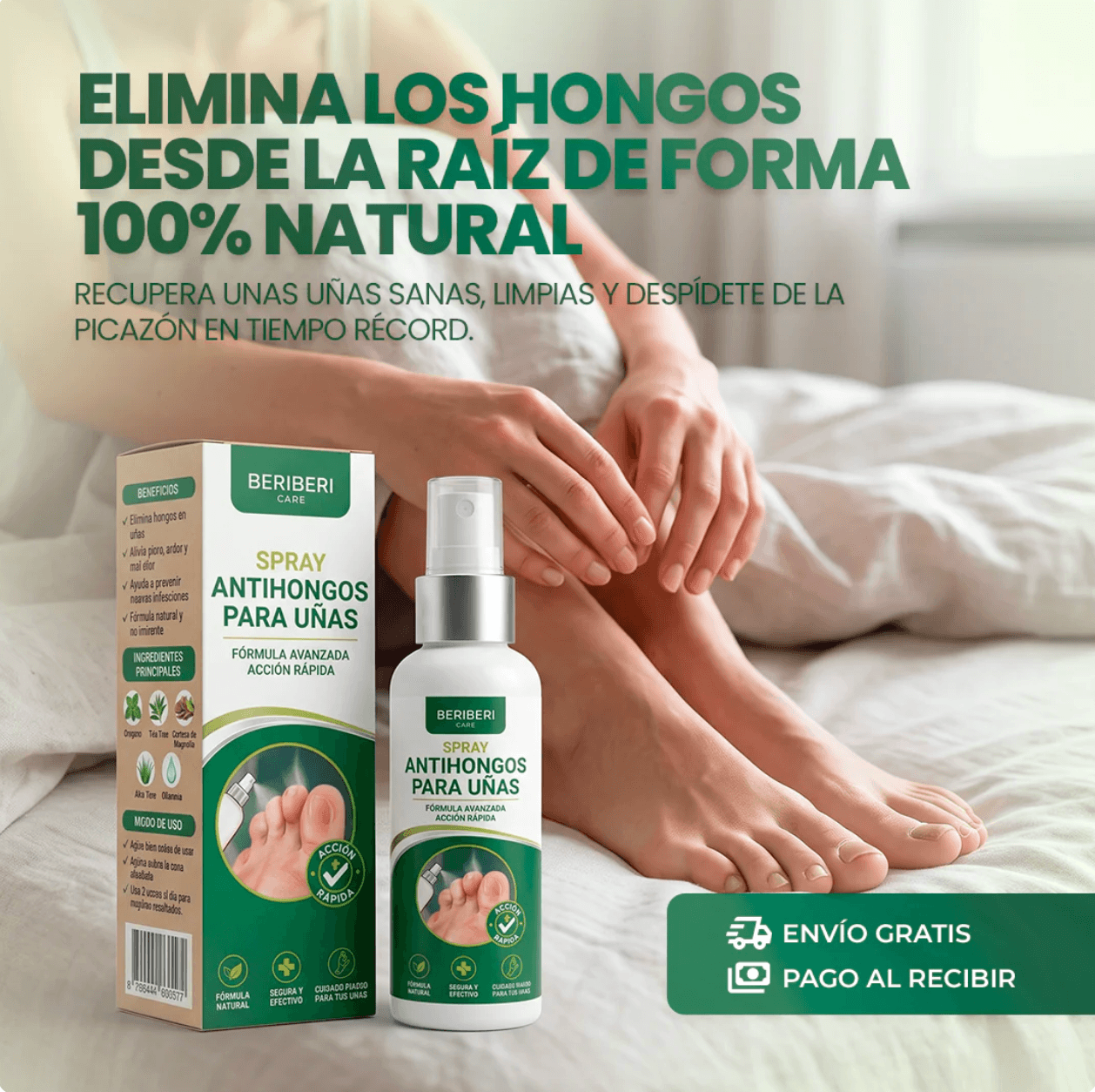 La fórmula en spray que atraviesa la uña y elimina el hongo desde la raíz