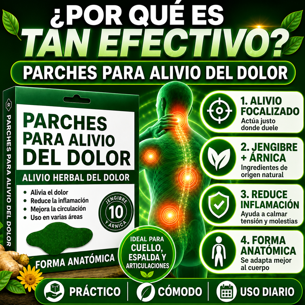 HerbalPatch™ - Alivio herbal para espalda, cintura y tensión muscular