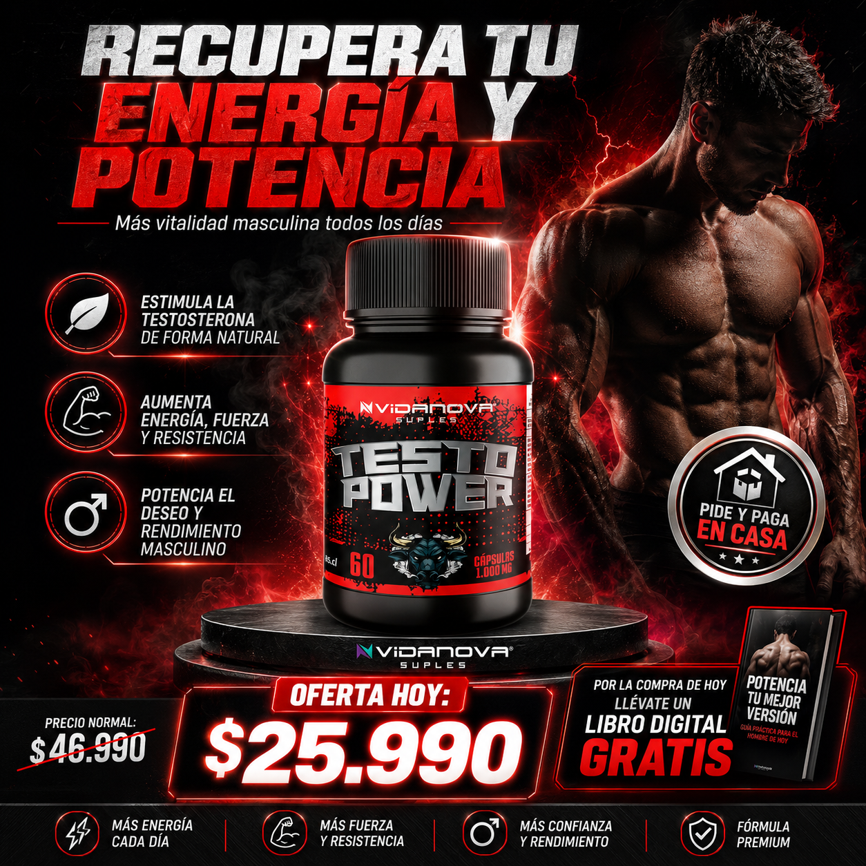 TESTO POWER 1000MG 60CAPS