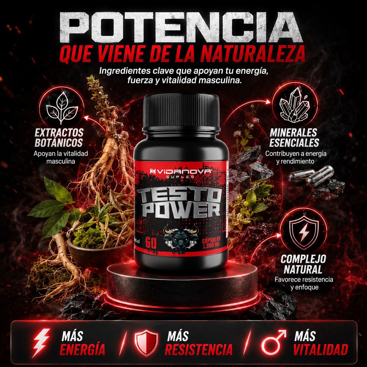 TESTO POWER 1000MG 60CAPS