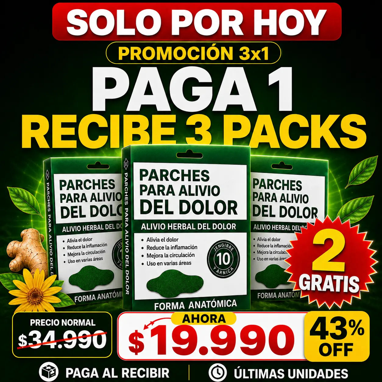 HerbalPatch™ - Alivio herbal para espalda, cintura y tensión muscular